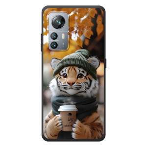Печатный чехол «Зверята с кофе» для Blackview A85 – Тигр с кофе