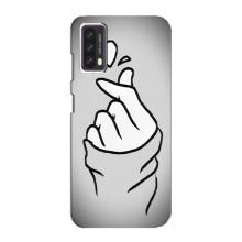 Чехол с принтом для Blackview A90 (AlphaPrint - Знак сердечка)