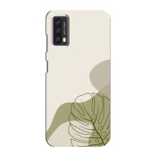 Силиконовый чехол с принтом в цветах на Blackview A90 – Монстера зелёная