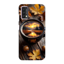 Чехол с уникальным дизайном «Осень с кофе» для Blackview A90 – Тёмный кофе