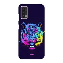 Силиконовый бампер с картинкой животных для Blackview A90 (Тигр-Арт)