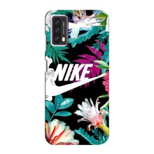 Силіконовый Чохол на Blackview A90 з картинкою НАЙК (Квітковий Nike)