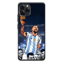 Чехлы для Blackview A95 (Leo чемпион) (AlphaPrint) – Месси с кубком