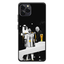 Чехлы для Blackview A95 (Leo чемпион) (AlphaPrint) – Месси в накидке