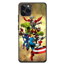 Чехол МАРВЕЛ для Блэквью А95 (AlphaPrint) – Герои Марвел