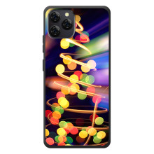 Чохол новорічна ялинка на Blackview A95 – Гірлянди