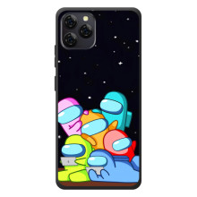 Чехол Амонг Ас для Blackview A95 (AlphaPrint) – Скины в космосе