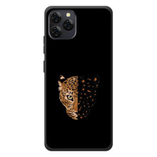 Чохол з леопардовим принтом на Blackview A95 – Леопард на чорному