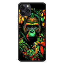 Чехол с Обезьянами Blackview A95 - (AlphaPrint) – Обезьяна в тропиках