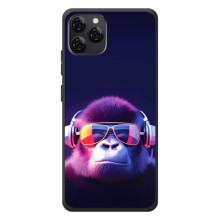 Чехол с Обезьянами Blackview A95 - (AlphaPrint) – Стильная обезьяна