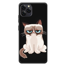 Чохол з принтом для Blackview A95 (AlphaPrint) Модні коти (Сумний кіт)