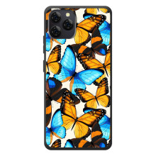 Чехол с принтом для Блэквью А95 - (Прикольные) (AlphaPrint) (Яркие бабочки)