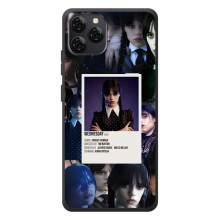 Чехлы Венсдей на Blackview A95 Уэнсдей (AlphaPrint) – коллаж Уэнздей
