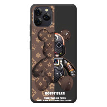 Чехол с брендом Луи Витон на Блэквью А95 (Мишка робот)