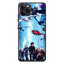 Чехол с принтом дракон Беззубик для Блэквью А95 (Герои Беззубика)