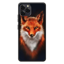 Чехол с принтом лисички на Блэквью А95 (Лиса на черном)