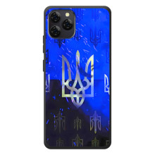 Чехол с украинским гербом на Blackview A95 (Гербы на синем)