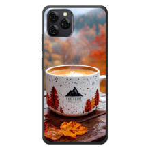 Чехол с уникальным дизайном «Осень с кофе» для Blackview A95 – Кофе на природе