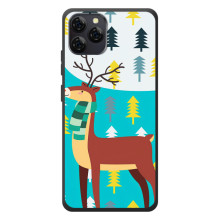 Силіконовий бампер з картинкою звірів для Blackview A95 (Олень із шарфом)