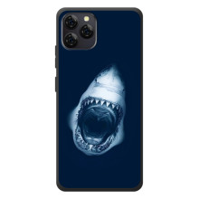 Силіконовий бампер з картинкою звірів для Blackview A95 (Пащу Акули)