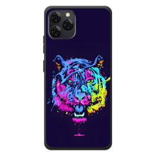 Силіконовий бампер з картинкою звірів для Blackview A95 (Тигр-Арт)