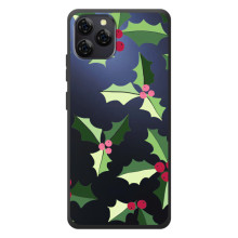 Зимние Чехлы для Блэквью А95 - прозрачный фон (Рождественский фон)