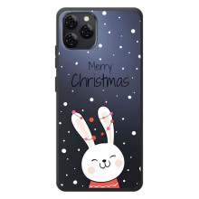 Зимние Чехлы для Блэквью А95 - прозрачный фон (Рождественский заяц)