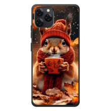 Друкований чохол 'Звірята з кавою' для Blackview A95 (Білка з кавою)