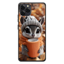 Друкований чохол 'Звірята з кавою' для Blackview A95 (Гризунчик з кавою)