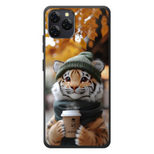 Друкований чохол 'Звірята з кавою' для Blackview A95 (Тигр з кавою)