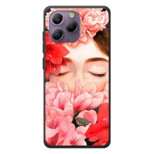Чехлы (ART) Цветы на Blackview A96 (VPrint) – Глаза в цветах