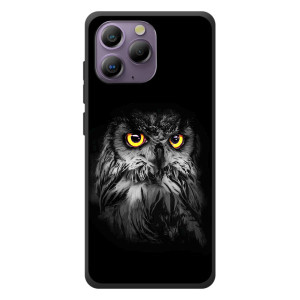Чехлы с принтом СОВЫ для Blackview A96 – Сова на чёрном