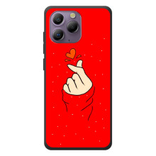 Чехлы (Знак сердечка) на Blackview A96 (Сердце на красном)