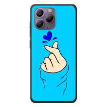 Чехлы (Знак сердечка) на Blackview A96 (Сердце на синем)