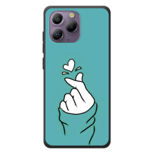 Чехлы (Знак сердечка) на Blackview A96 (Сердечко на бирюзовом)