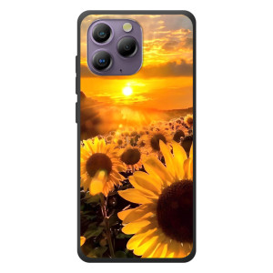 Чехол с Цветами для Blackview A96 – поле подсолнухов
