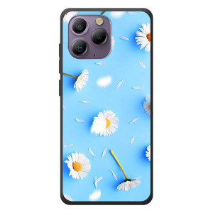 Чехол с Цветами для Blackview A96 – ромашки на голубом
