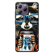 Чехол с принтом для Блэквью А96 - (Прикольные) (AlphaPrint) (Енот с банкой)