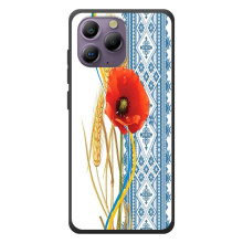 Силіконовый Чохол на Blackview A96 з картинкой Вишиванки – Вишиванка з квіткою