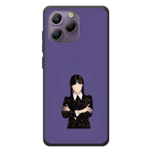 Чехлы Венсдей на Blackview A96 Уэнсдей (AlphaPrint) – Уэнздей в черном