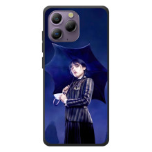 Чехлы Венсдей на Blackview A96 Уэнсдей (AlphaPrint) – Уэнздей с зонтом