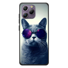 Чехол с милыми котиками на а96 (Стильный кот)