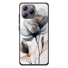 Чохол з квітковим принтом на Блаківйю А96 (Квіти на білому)