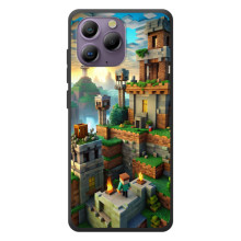 Чехол с картинками Майнкрафт для  а96  
 – Город Майнкрафт