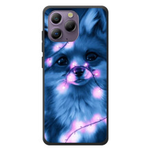 Чехол с принтом лисички на а96 (Лисица с гирляндой)