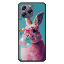 Чехол с принтом стильные животные для Блэквью А96 (Кролик в очках)