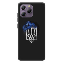 Чехол с украинским гербом на Blackview A96 (Герб с цветком)
