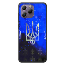 Чехол с украинским гербом на Blackview A96 (Гербы на синем)