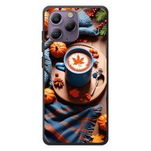 Чехол с уникальным дизайном «Осень с кофе» для Blackview A96 – Кофе и тыквы
