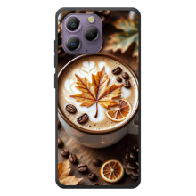 Чехол с уникальным дизайном «Осень с кофе» для Blackview A96 – Пряный кофе
